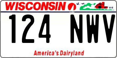 WI license plate 124NWV