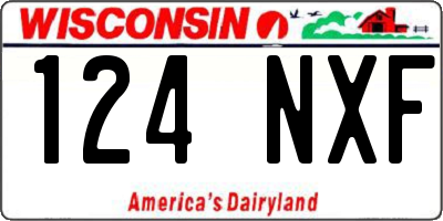 WI license plate 124NXF