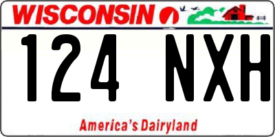 WI license plate 124NXH