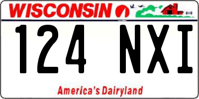 WI license plate 124NXI