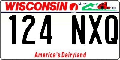 WI license plate 124NXQ