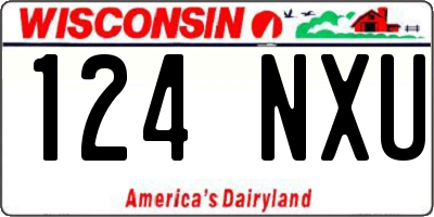 WI license plate 124NXU
