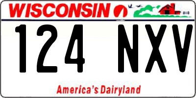 WI license plate 124NXV
