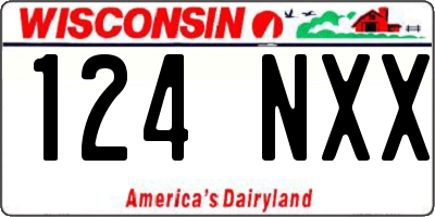 WI license plate 124NXX