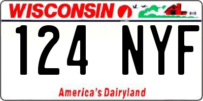 WI license plate 124NYF