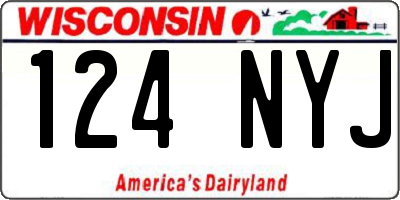 WI license plate 124NYJ