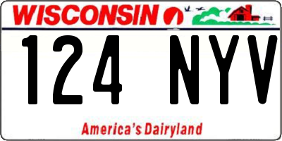 WI license plate 124NYV