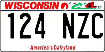 WI license plate 124NZC