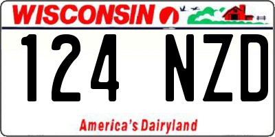 WI license plate 124NZD