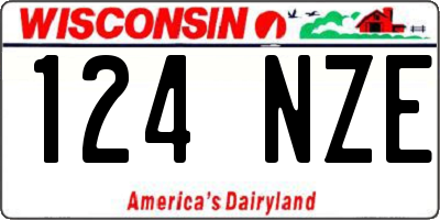WI license plate 124NZE