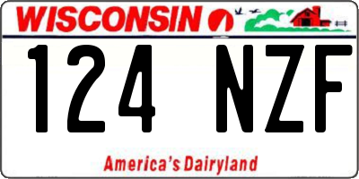 WI license plate 124NZF