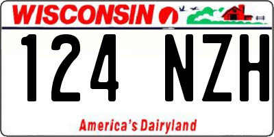 WI license plate 124NZH