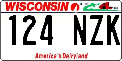 WI license plate 124NZK