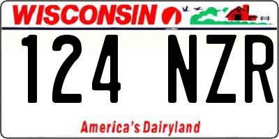 WI license plate 124NZR