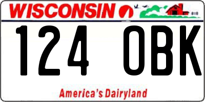 WI license plate 124OBK