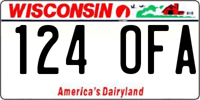WI license plate 124OFA