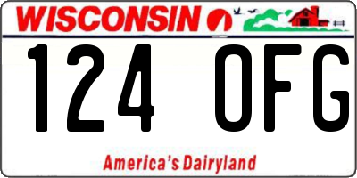 WI license plate 124OFG