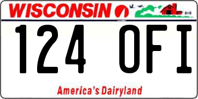 WI license plate 124OFI