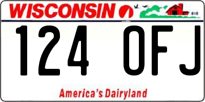 WI license plate 124OFJ