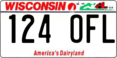 WI license plate 124OFL