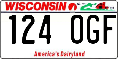 WI license plate 124OGF