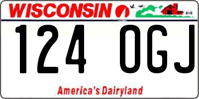 WI license plate 124OGJ