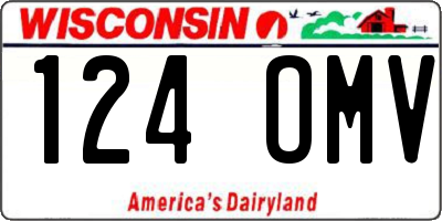 WI license plate 124OMV