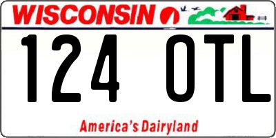 WI license plate 124OTL
