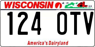WI license plate 124OTV
