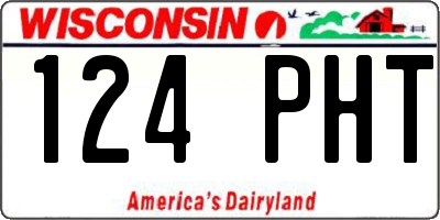 WI license plate 124PHT