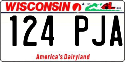 WI license plate 124PJA