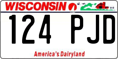 WI license plate 124PJD