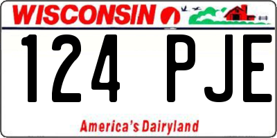 WI license plate 124PJE