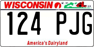 WI license plate 124PJG