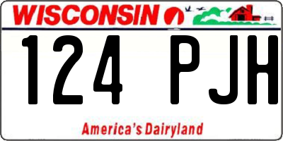 WI license plate 124PJH