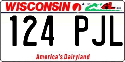 WI license plate 124PJL