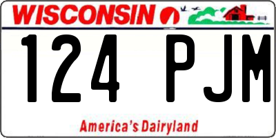 WI license plate 124PJM