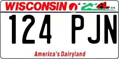 WI license plate 124PJN