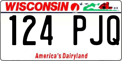 WI license plate 124PJQ