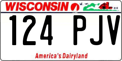 WI license plate 124PJV