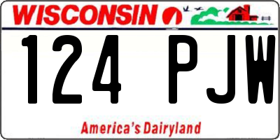 WI license plate 124PJW