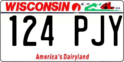 WI license plate 124PJY