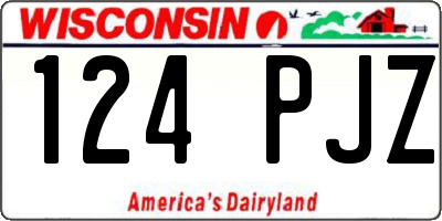 WI license plate 124PJZ