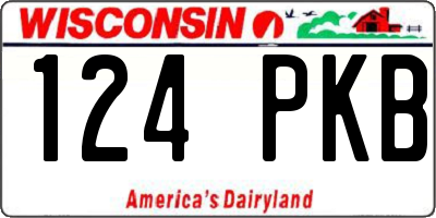 WI license plate 124PKB