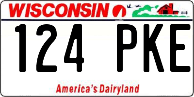 WI license plate 124PKE