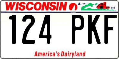 WI license plate 124PKF