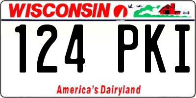 WI license plate 124PKI