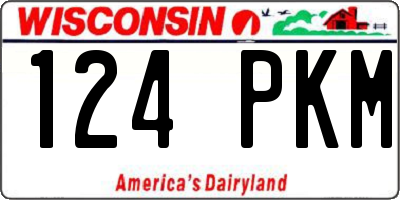 WI license plate 124PKM