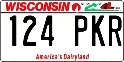 WI license plate 124PKR