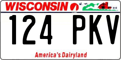WI license plate 124PKV